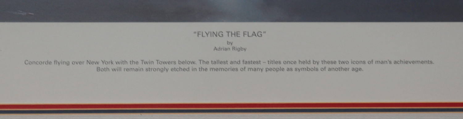 Adrian Rigby - 'Pride of Britain' and 'Flying the Flag' (Concorde over London and New York), two - Image 3 of 10