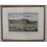 Benjamin Cole - 'A Front View of the Royal Palace of Kensington', 18th century engraving with