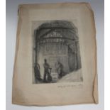 George Clausen - 'Study for Old Barn 1897', lithograph on Whatman wove paper, watermarked date for