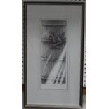 Gary Hodges - 'Sunlight and Shadows' (Study of a Tree Frog), monochrome print, signed and