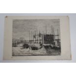 Allan Gwynne-Jones - 'House at the Cross Rds', monochrome etching, signed, titled, dated 1926 and