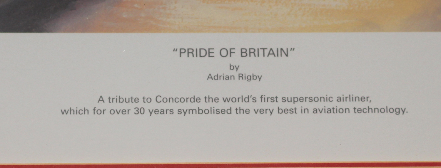 Adrian Rigby - 'Pride of Britain' and 'Flying the Flag' (Concorde over London and New York), two - Image 8 of 10