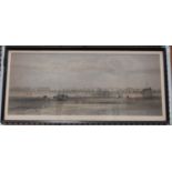 Kell Brothers - Panorama of Worthing Seafront, 19th century lithograph with near period hand-