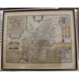 John Speed - 'Glocestershire' (Map of the County of Gloucestershire), 17th century engraving with
