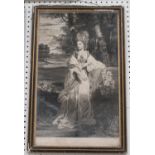 Thomas Watson, after Joshua Reynolds - Full Length Portrait of Catherine, Lady Bampfylde, mezzotint,