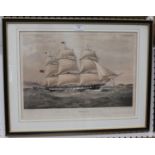 Thomas Goldsworthy Dutton - 'The Clipper Ship Anglesey, 1150 Tons', 19th century stone lithograph