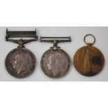 A 1914-18 British War Medal and a 1914-19 Victory Medal to '534596 Pte.H.A.Tricker. 15-Lond.R.' (the