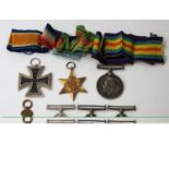 A 1914-15 Star to '14593 Pte.W.R.Atkins, R.Berks.R.', a 1914-18 British War Medal to '14593 Pte.W.