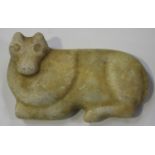 A South Asian archaistic carved stone figure of a recumbent beast, length 8.5cm.Buyer’s Premium 29.