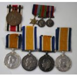 Four 1914-18 British War Medals to '88614 Pte.G.C.Lowe. R.Fus.', '101780 Pte.B.Davenport. R.A.M.C.',