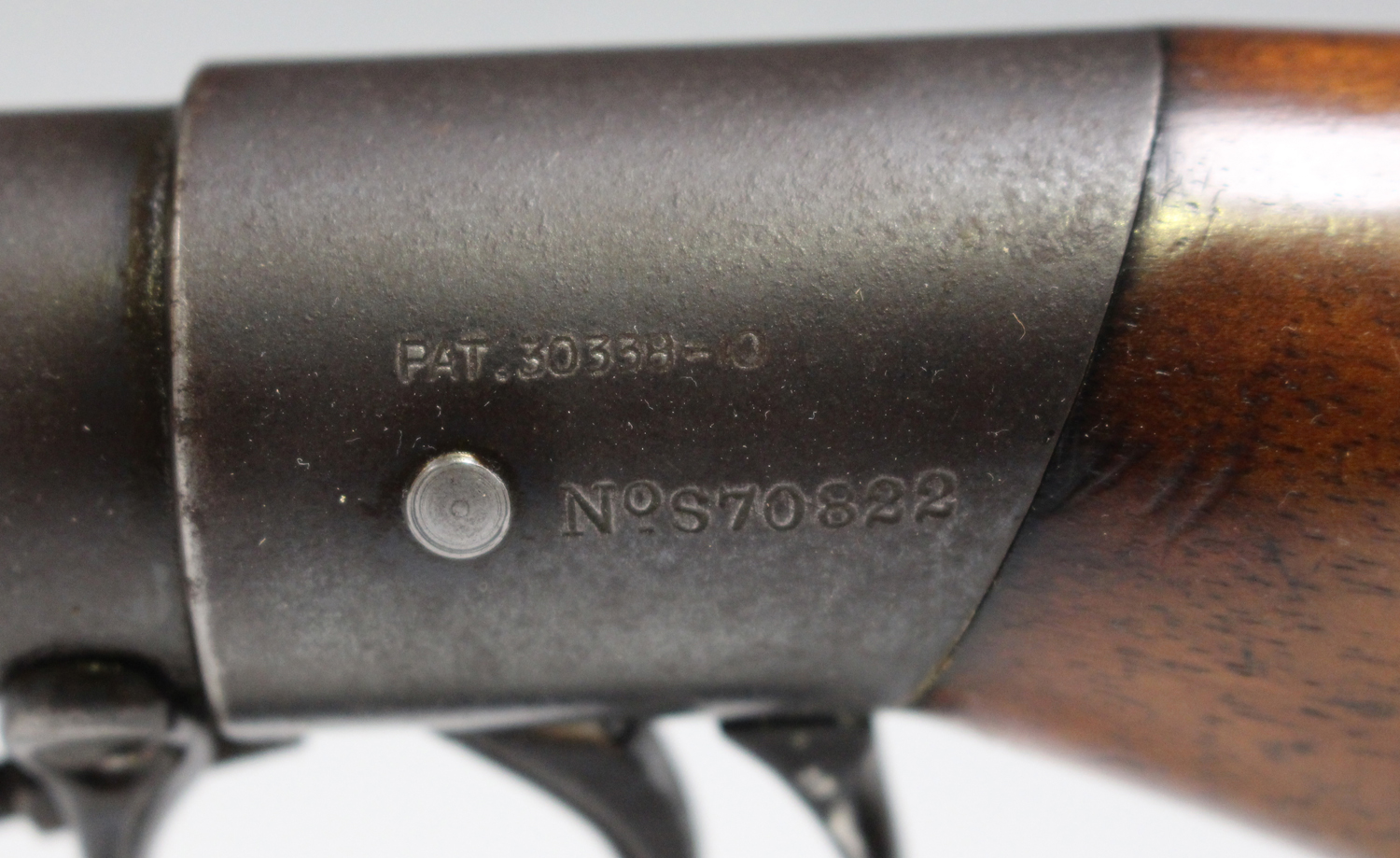 An early 20th century B.S.A. .177 Lincoln Jeffries air rifle, No. S70822, Pat. 30338-10, barrel - Image 5 of 6
