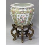 A Chinese famille rose porcelain jardinière, 20th century, the exterior typically decorated with