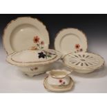 A Myott, Son & Co pottery part dinner service, 1930s, decorated with floral sprays and foliate rims,