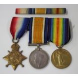 A 1914 Star to '84554 Gnr.D.Grieve. R.F.A.', a 1914-18 British War Medal and a 1914-19 Victory Medal