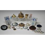 A mixed group of ceramic covers or lids, 18th to 20th century, including Caughley, Doulton,