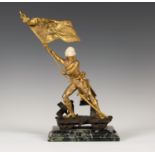 Xavier Raphanel - an early 20th century Continental cast ormolu and carved ivory figure of