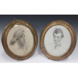 A pair of Victorian pressed brass 'Coates & Co, Plymouth' oval advertising frames, each bearing
