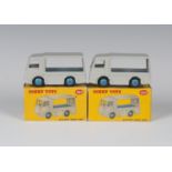 Two Dinky Toys No. 291 electric dairy vans 'Express Dairy', each finished in grey with blue