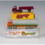 A Dinky Toys No. 902 Foden flat truck, second type, finished with orange cab and chassis and green