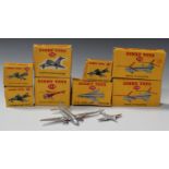 Ten Dinky Toys aircraft, comprising two No. 715 Bristol 173 helicopters, a No. 716 Westland-Sikorsky