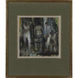 Robin Philipson - 'Bathers', 20th century watercolour with gouache, signed recto, titled Roland,