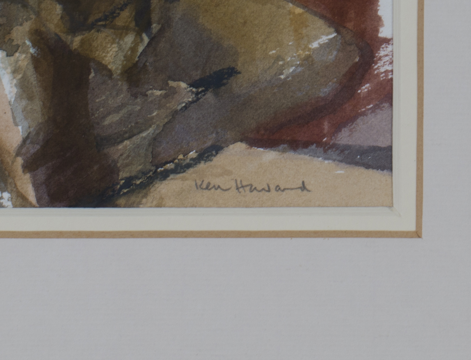 Ken Howard - 'Marika III', 20th century watercolour, signed recto, titled to Business Art - Image 3 of 4