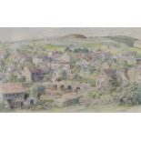 Stanley Roy Badmin - 'Clun, Shropshire', 20th century watercolour, signed and titled recto, titled