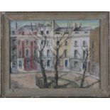 Circle of Carel Weight - View of a Crescent of Houses, 20th century oil on board, 30cm x 40cm,