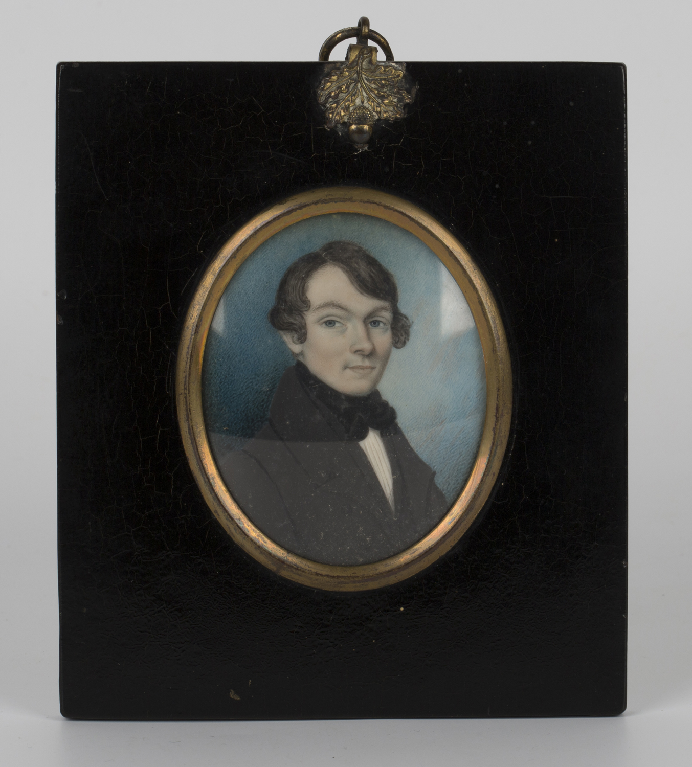 Thomas Cox - Oval Miniature Portrait identified as Henry Wise, 19th century watercolour on ivory,