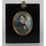 Thomas Cox - Oval Miniature Portrait identified as Henry Wise, 19th century watercolour on ivory,