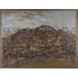 Austin Taylor - 'Arundel', oil on canvas, signed and dated 1979 recto, titled verso, 90.5cm x 120.