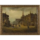 Daniel Austin - Italianate Town Scene, oil on canvas, signed and dated 1862, 48.5cm x 67cm, within a