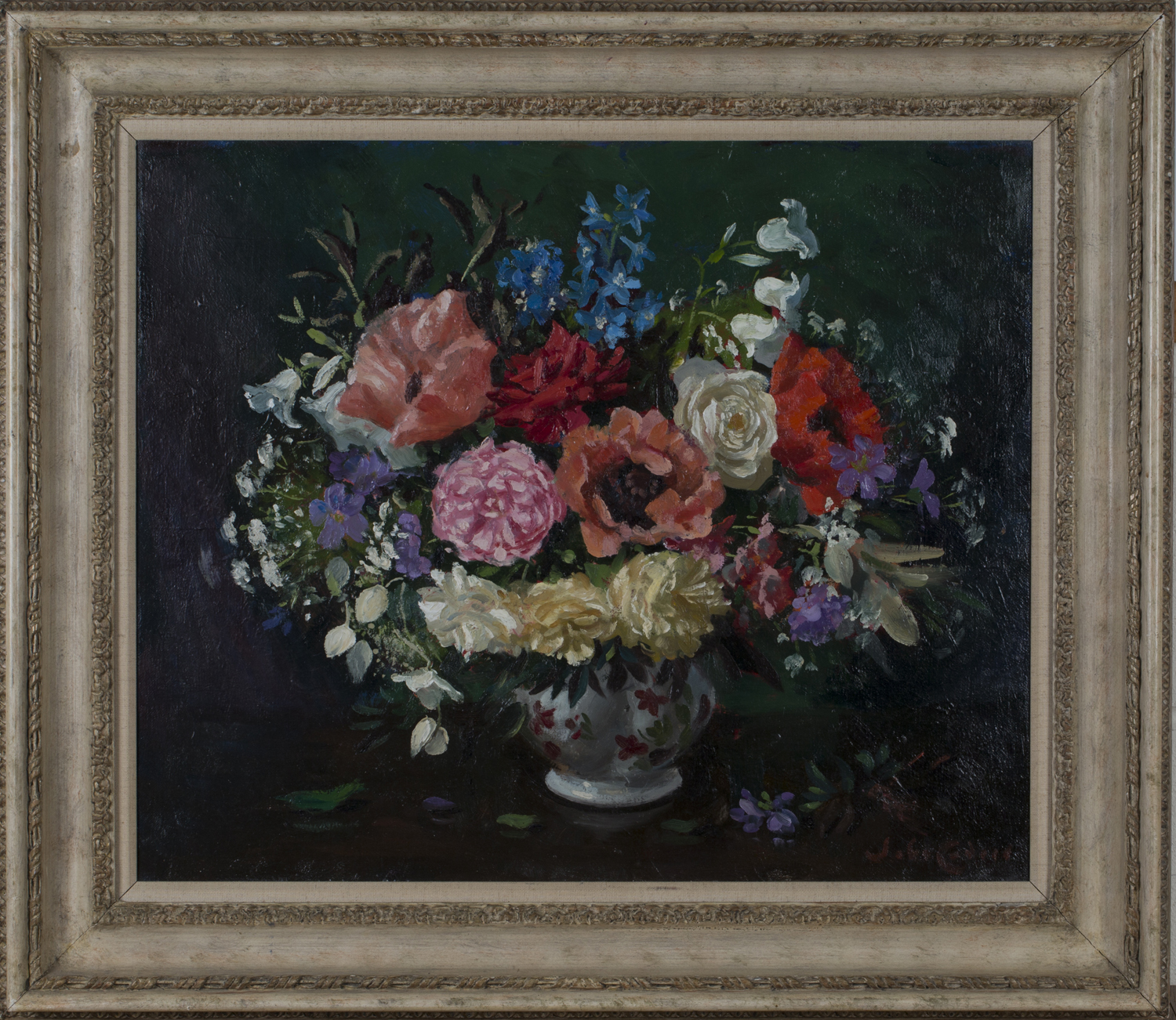 John Whitlock Codner - 'A Jug of Summer Flowers', 20th century oil on canvas, signed recto, titled