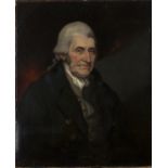 Mather Brown - Portrait of Henry Blundell, early 19th century oil on canvas, signed recto, label
