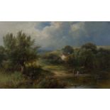 George Turner - 'Scene nr Ingleby', 19th century oil on canvas, signed and titled verso, 39.5cm x