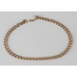 A 9ct gold twin curblink neckchain on a sprung hook shaped clasp, length 45.5cm.Buyer’s Premium 29.
