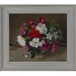 John Whitlock Codner - 'Summer Flowers', 20th century oil on board, signed recto, titled and