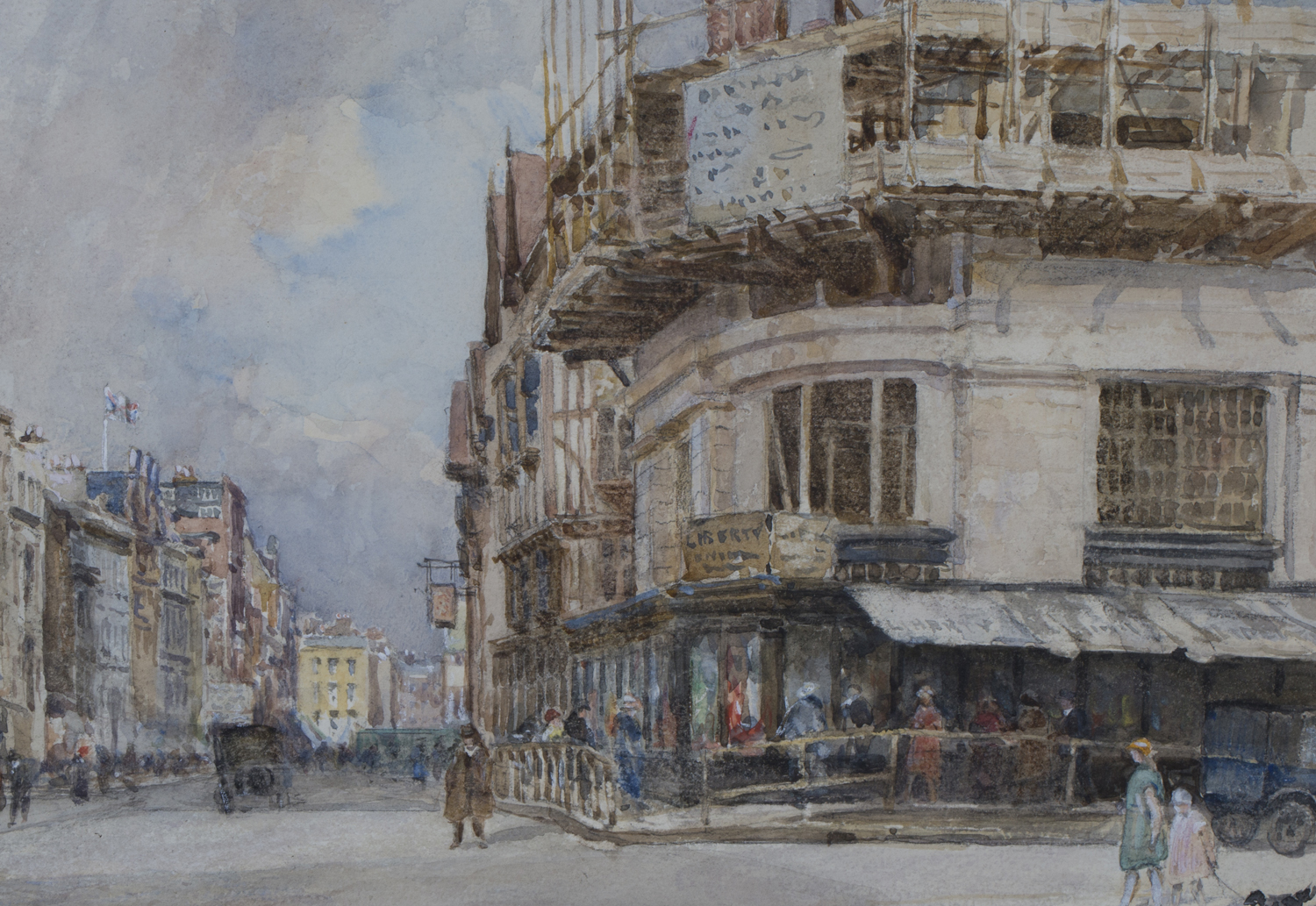 Frederick William Newton Whitehead - Regent Street with Liberty Department Store, watercolour, - Image 3 of 4