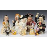 Five large Shorter & Son D'Oyly Carte Opera Co character jugs, comprising Pirate Maid, Duchess of