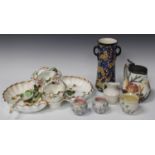 A group of decorative ceramics, late 19th/early 20th century, including a George Jones & Sons