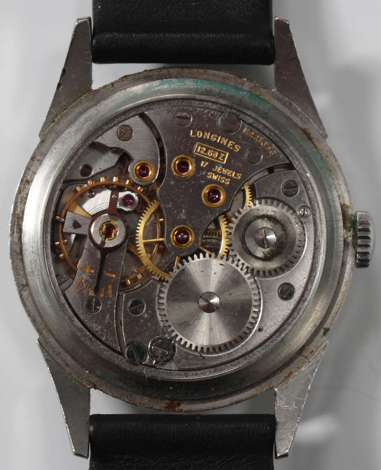 A Longines steel cased gentleman's wristwatch, the signed silvered circular dial with Arabic and - Image 4 of 4