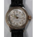 An Oris Big Crown Pointer Date Automatic gilt and steel cased gentleman's wristwatch with a signed