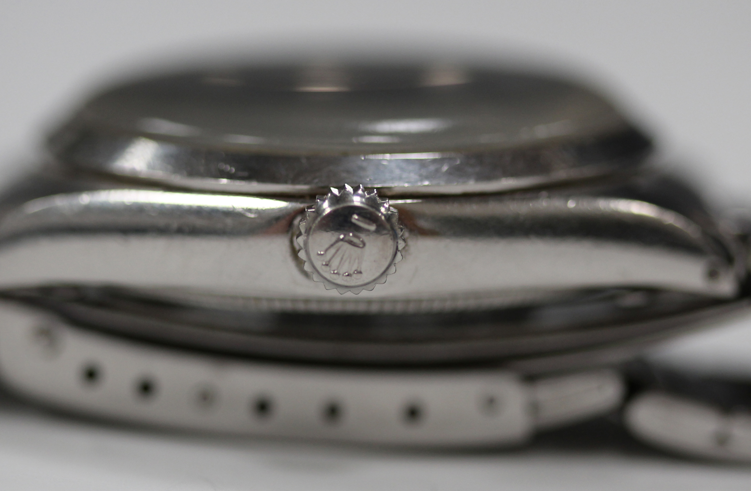 A Rolex Oyster Perpetual Air-King steel gentleman's bracelet wristwatch, the signed black dial - Image 3 of 7