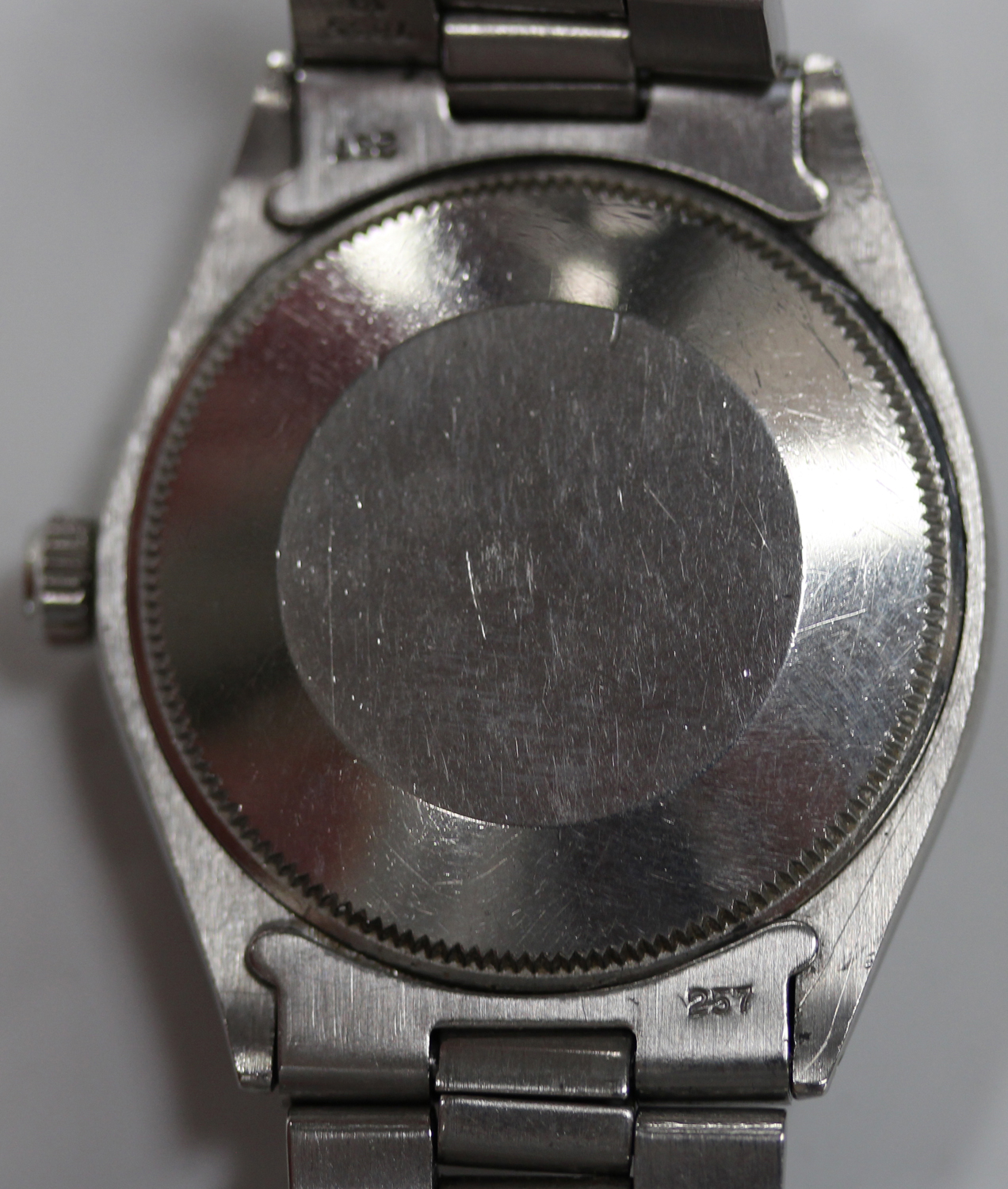 A Rolex Oyster Perpetual Air-King steel gentleman's bracelet wristwatch, the signed black dial - Image 4 of 7