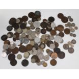 A collection of mainly 19th and 20th century British and world coins, including Hong Kong, Japan,