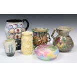 A mixed group of decorative ceramics, 1930s, including a Crown Devon Fieldings two-handled vase,