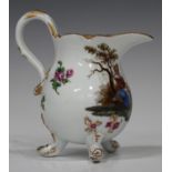 A Meissen porcelain Marcolini period milk jug, circa 1775, the baluster body painted with a