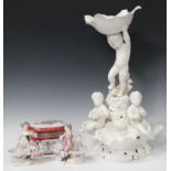 A mixed collection of Continental porcelain, late 19th and 20th century, including a pair of