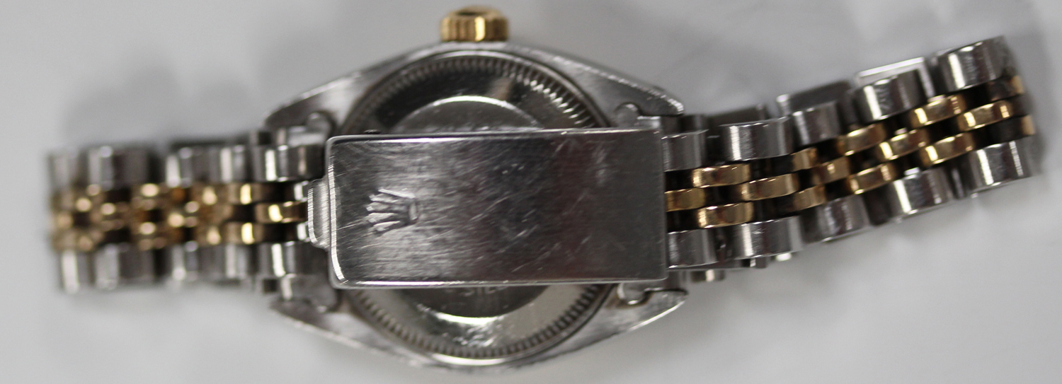 A Rolex Oyster Perpetual Datejust steel and gold lady's bracelet wristwatch, the silvered dial - Image 2 of 4