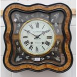 A late 19th century ebonized and simulated walnut tableau comtoise wall clock with eight day